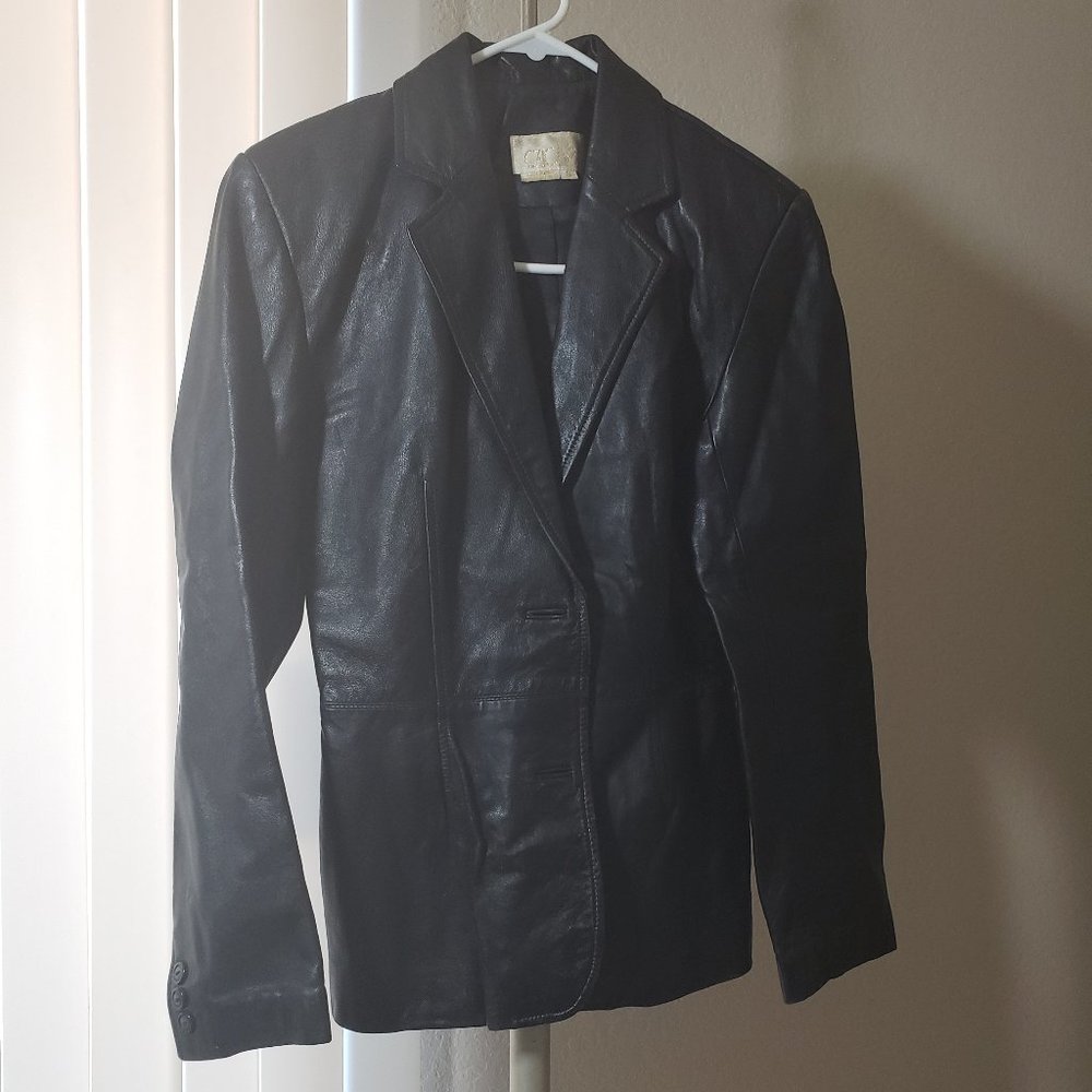 Cach'e leather blazer - Picture 3 of 5